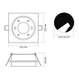 Світильник VIDEX під лампу GX53 врізний Квадратний Білий (VL-SPF33S-W), фото 3
