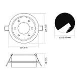 Світильник VIDEX під лампу GX53 врізний Круглий Чорний (VL-SPF33R-B), фото 3