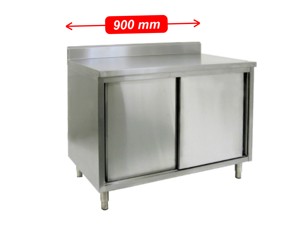 Шафа з пристінним бортиком 90 см з нержавіючої сталі - фото 1 - id-p1903987773