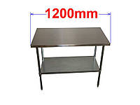 Стіл робочий з нержавіючої сталі 120 x 60 см