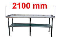 Стіл робочий з нержавіючої сталі 210 x 60 з бортиками