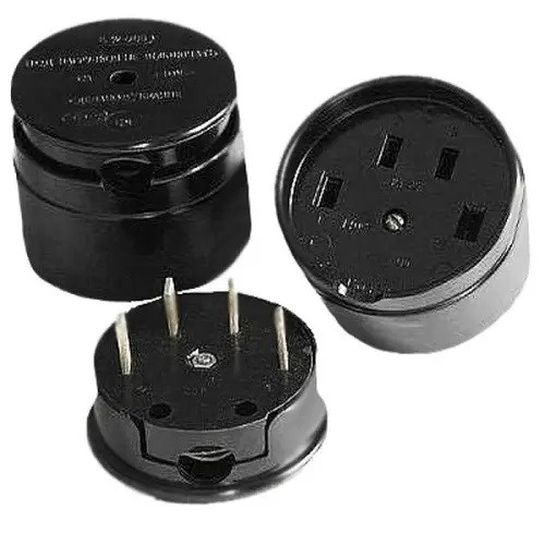 Роз'єм 25А/440В з заземленням чорний Житомир