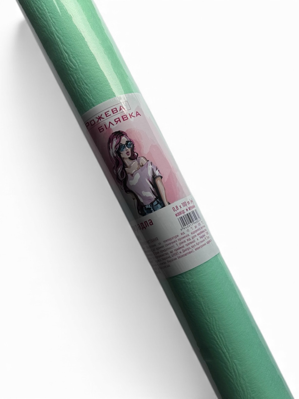 Одноразові простирадла в рулонах зі спанбонду 0,8 м * 100м  Рожева Білявка , м'ятні