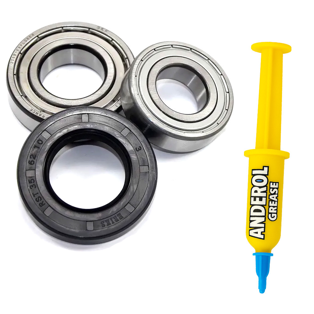 Комплект підшипників та сальник (6205+6206+35*62*10/12) для пральної машини Bosch - запчастини для пральних машин, фото 1