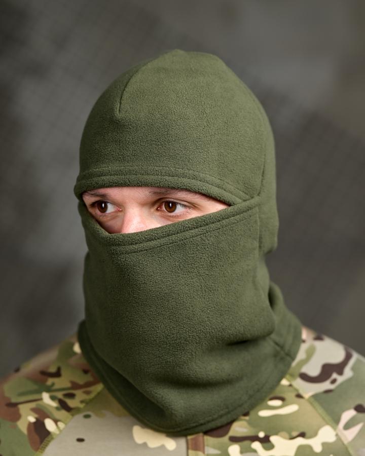 Флісова балаклава оливкова