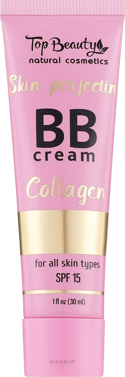 BB крем для обличчя з адаптуючим тоном колагеном BB Cream Collagen SPF 15 Топ Б'юті Top Beauty, 30 мл, фото 1