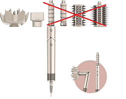 Система фен для укладання та сушіння Shark FlexStyle 5-в1 камінь без 3 насадок HD446EU-соток 1650 Вт.