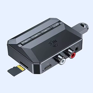 Bluetooth 5.3 ресивер Vaorlo T59 NFC аудіоадаптер приймач AUX RCA USB флешка TF картка