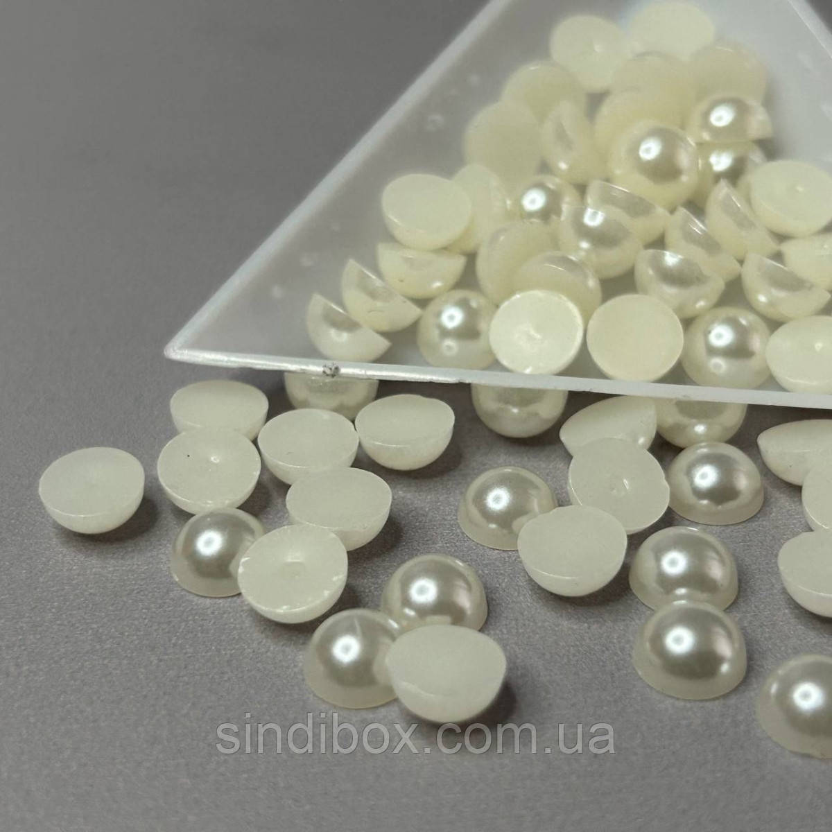 Напівбусини перламутрові 8мм, 10 гр/уп - колір айворі Z24, фото 1