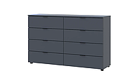 Комод Doros Рон 8 Графіт 8 Ящиків 130х38х81 (41516173)