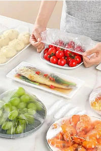 Універсальні кришки пакети на гумці для зберігання продуктів у холодильнику 50шт 209128P