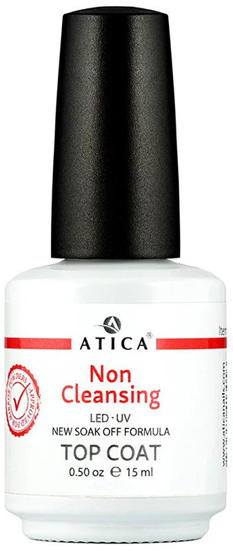 Топ для гель-лаку без липкого шару Top White Spot Non Cleansing Atica, 15 мл, фото 1