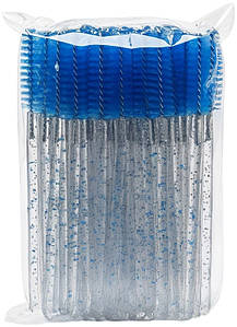 Щіточка-гребінець для брів і вій із блискітками П13379 YRE, 50 шт./пач.