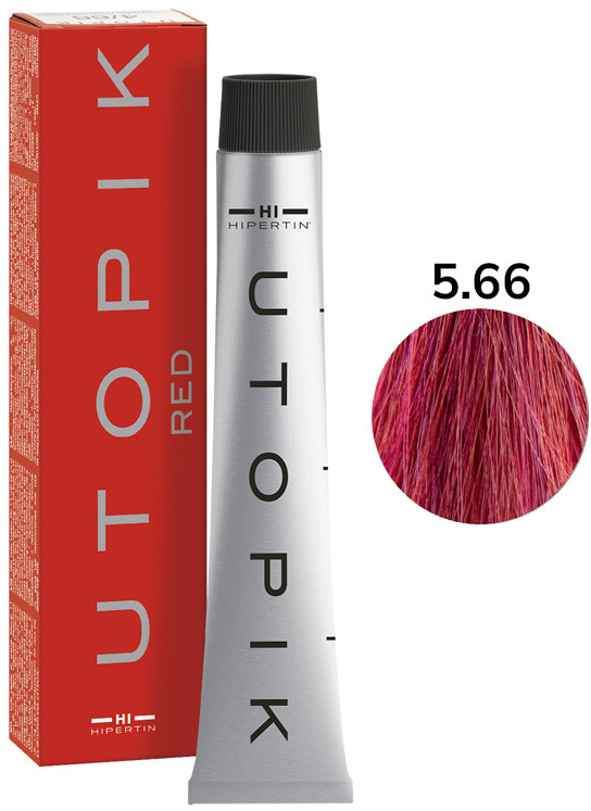 Крем-фарба для волосся 5/66 інтенсивний червоний каштан UTOPIK HIPERTIN, 60 мл, фото 1