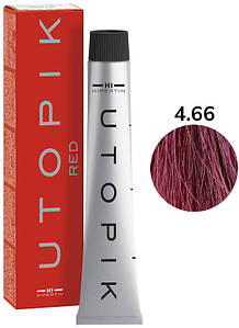 Крем-фарба для волосся 4/66 інтенсивний червоний каштановий UTOPIK HIPERTIN, 60 мл