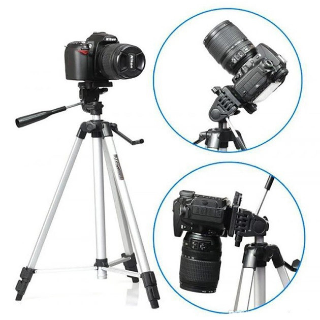 Штатив для камери, телефону, трипод, тринога TriPod 330A 0.50-1.35м, штатив для блогера, для зйомки OC-45, фото 1