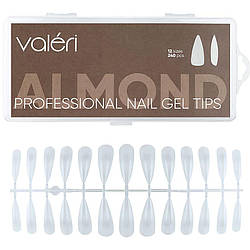 Гелеві типси Valeri Nail Gel Tips Almond, 240 шт., мигдаль