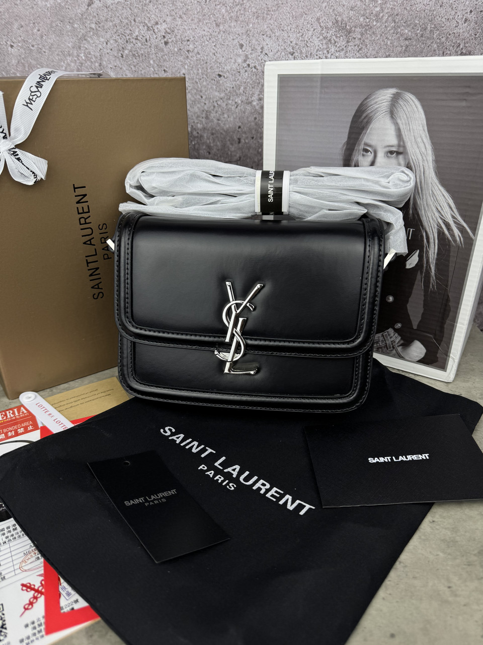 Yves Saint Laurent Solferino Black Silver, фото 1