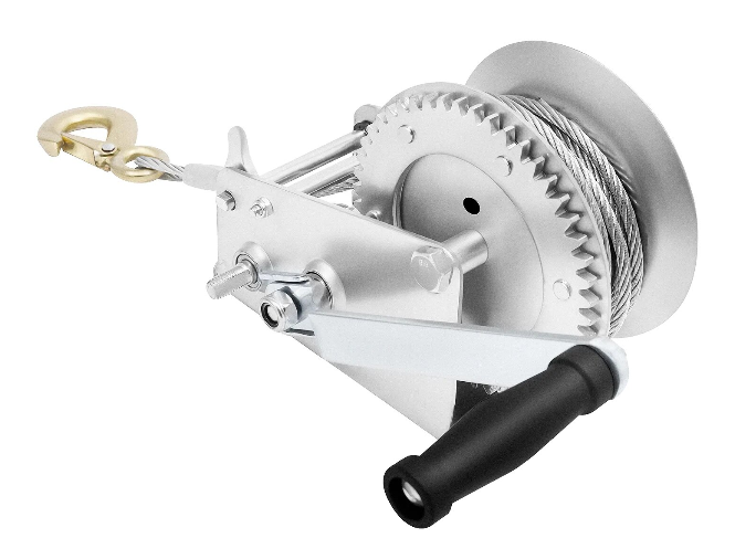 Барабанна лебідка ручна TitanTool (1500 кг / 10 м трос / довжина ручки 25,7 см), фото 1