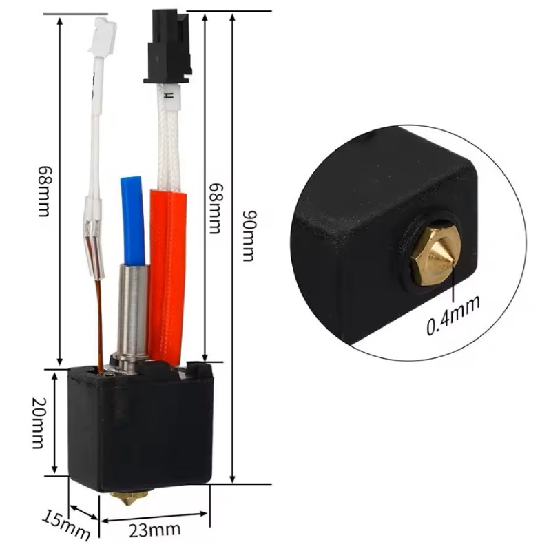 Хотэнд в сборе с радиатором для Anycubic Kobra 2