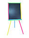 Двосторонній Мольберт дитячий магнітний на 3-х ніжках, дошка для малювання крейдою, маркером і для магнітів 3в1