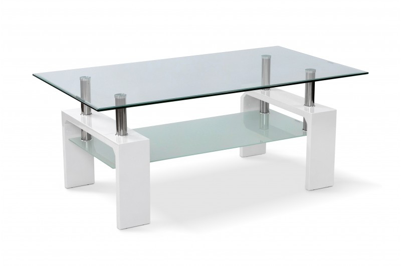 Журнальний стіл Кватро Мікс Меблі зі скляною стільницею, фото 1