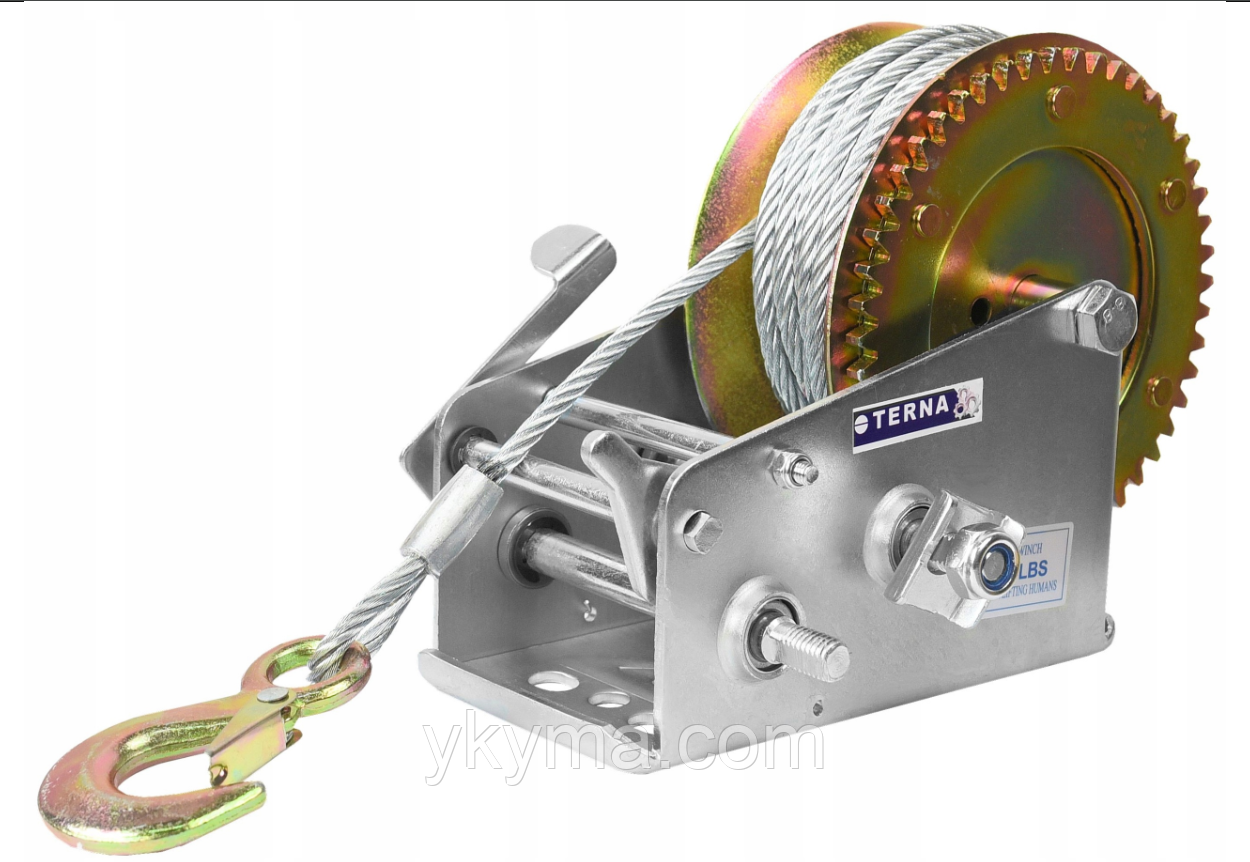 Лебідка барабанна ручна TERNA (1588 кг, трос 10 м), фото 1