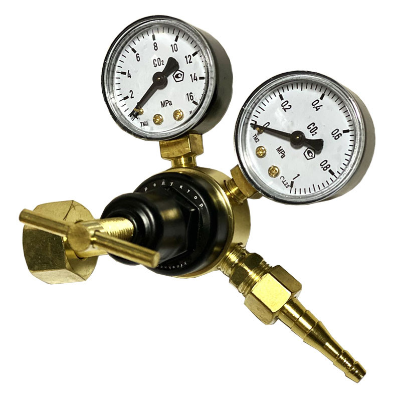 Редуктор вуглекислотний УР-6 CO2 для балона, з манометрами, для зварювання MIG/MAG, фото 1