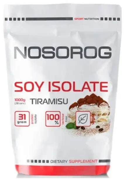 Соєвий протеїн Nosorog Soy Isolate Protein 1 кг (тірамісу), фото 1