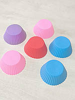 Силіконові формочки для випікання кексів багаторазового використання, 6 шт.