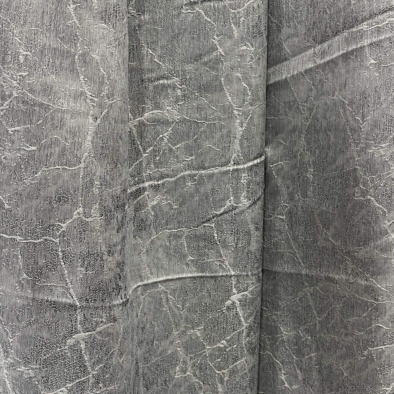 Шторна мармурова жакардова тканина сірого кольору на метраж, висота 2,8м (M58-21), фото 1