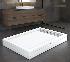 Душовий піддон Shower Drop 8992 120x80х15 см для душу низький прямокутний з передньою панеллю ніжками