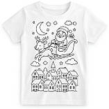 Дитячий набір для творчості футболка розмальовка Санта Клаус біла (ДФ0040), фото 6