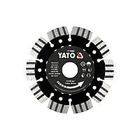 Диск відрізний алмазний по залізобетону і камінню Ø=125/22.2х2.4 мм в мокрому і сухому режимі Yato YT-59900