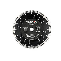 Диск відрізний алмазний по залізобетону і камінню Ø=230/22.2х 2.8 мм в мокрому і сухому режимі Yato YT-59902