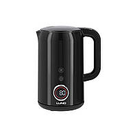 Електрочайник з термостатом з нержавіючої сталі (чорний) 1.7л (2200 Вт) живлення від мережі 230 В LUND 68219