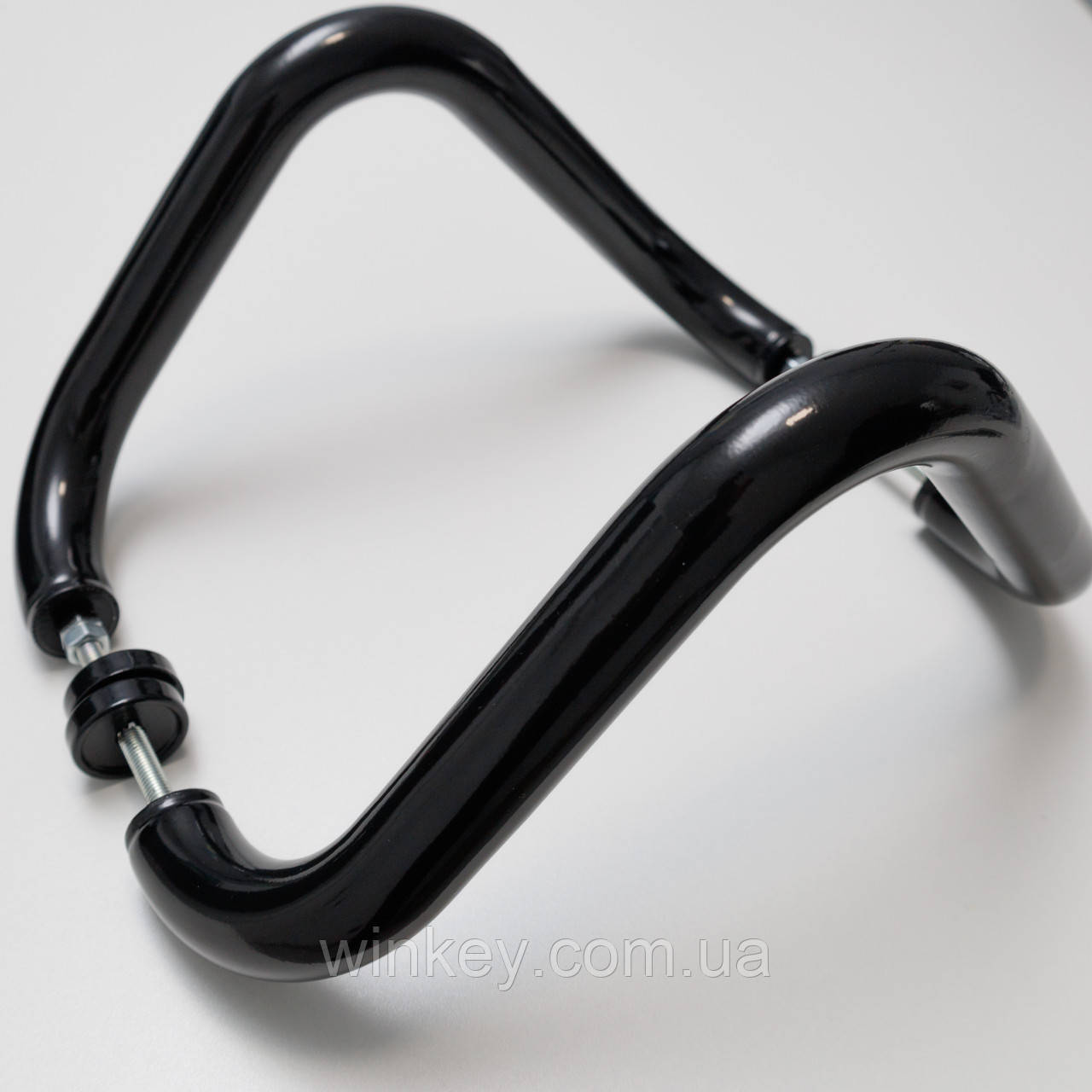 Ручка дверна офісна трикутна скоба 300 мм чорна, фото 1