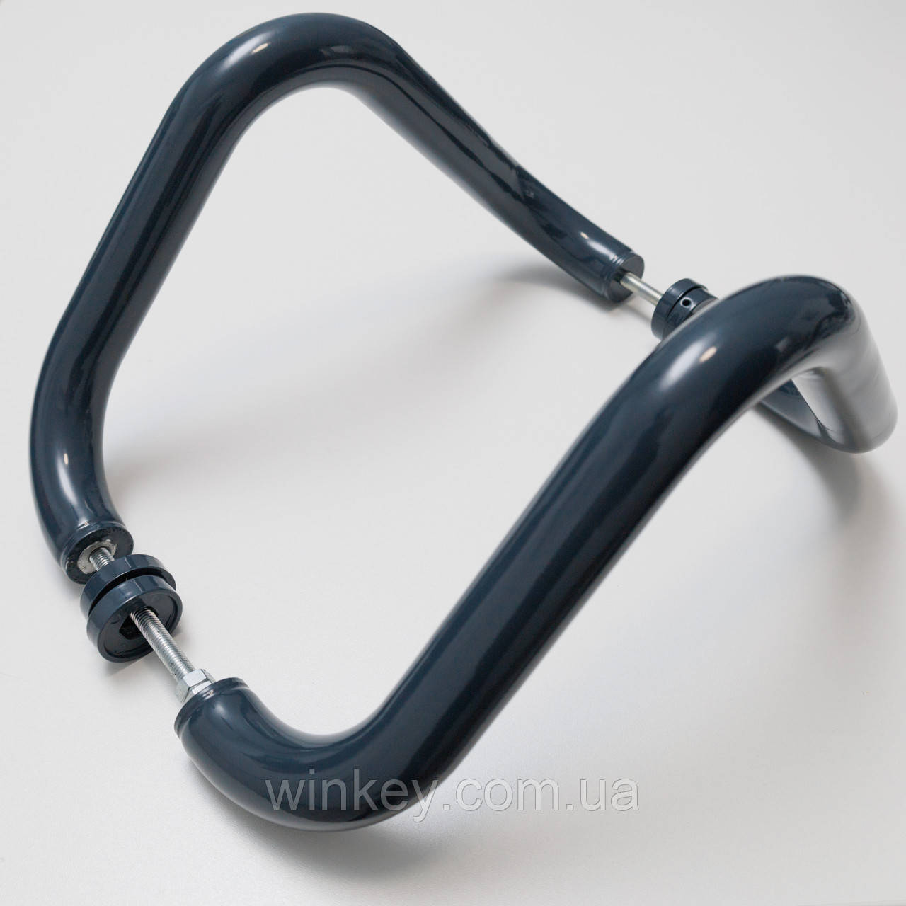 Ручка дверна офісна трикутна скоба 300 мм антрацит, фото 1