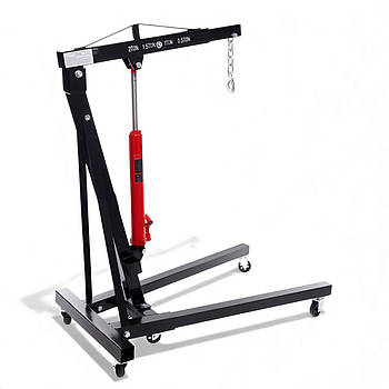 Підкатний гідравлічний кран 2 Т Kraft&Dele KD333_2K кран для майстерень гідравлічний підкатний кран-знімач двигуна