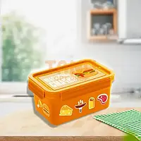 Портативний пластиковий ланч-бокс Народний продукт зі змінними наліпками NP-78 Помаранчевий (В). СУПЕР ЦЕНА!