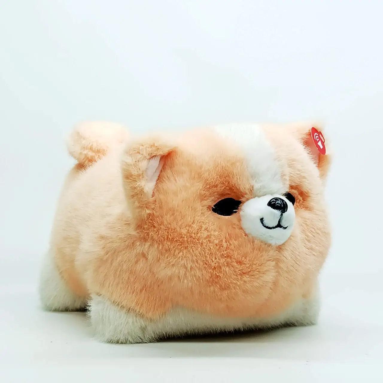 Плюшева мяка інтерактивна тваринка «Песик» M17049, персиковий