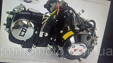 Двигатель с карб кат заж и коммутат 125 куб / 124 см3 Дельта Альфа Актив механіка чорний, фото 3