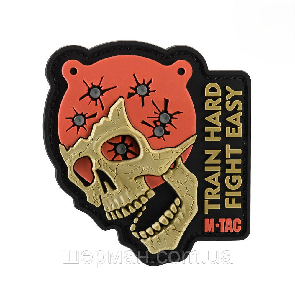M-Tac нашивка Train Hard Fight Easy PVC Black/Red