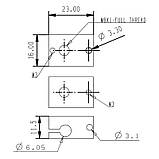 Хітблок (Heat block) E3D V6 PT100 / Алюмінієвий нагрівальний блок 3Д-принтера, фото 4