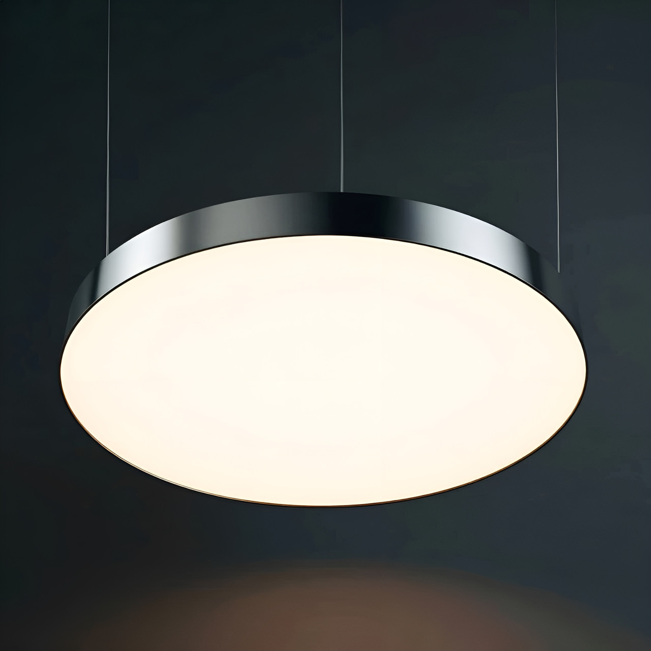 Кругла підвісна світлодіодна люстри для офісу 170Вт, діаметр 200см. Освітлення для магазину, бару, кафе