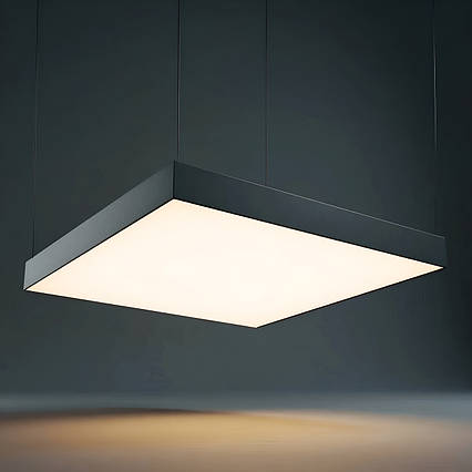 Підвісна офісна LED люстра Hoki square 225 Вт. Квадратні підвісні світильники для офісу, магазину, фото 1