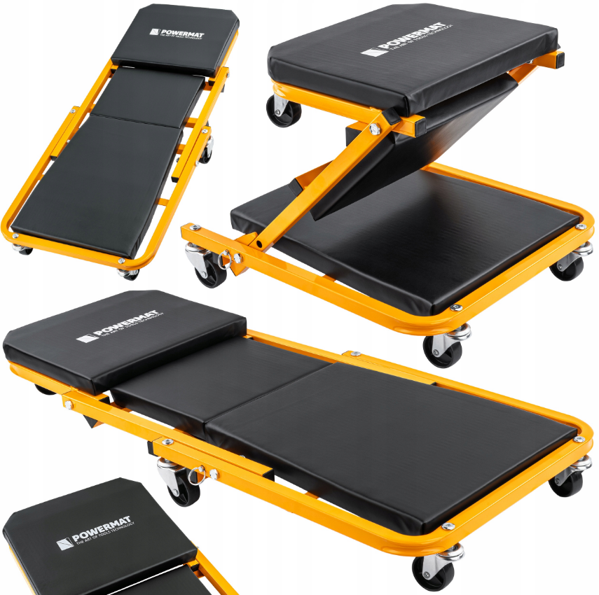 Лежак автослюсаря 2в1 150кг Powermat (Польща), фото 1