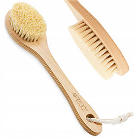 Щітка для сухого масажу тіла 4FIZJO з натуральним ворсом та дерев'яною ручкою (P-5907739315106)