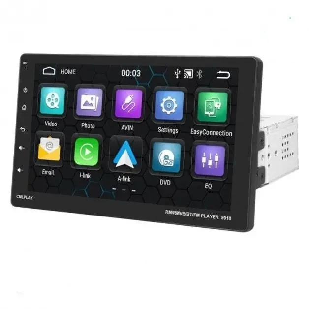Автомобільна магнітола із сенсорним екраном 1DIN CAR MP5 9010С Carplay, Якісна автомагнітола з екраном, фото 1