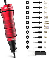 Комплект адаптерів для заклепок Beaspire для електричного дриля, професійний набір клепних клепок, 10 типів оманок і 50 заклепок